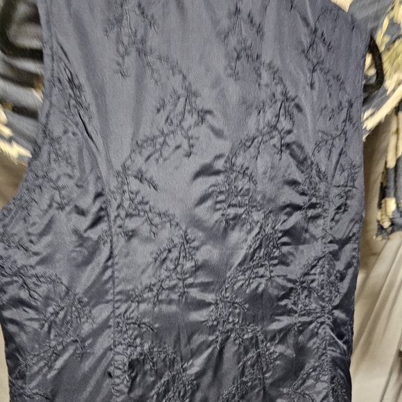 3/$25  Tweeds Navy Full Zip Vest with Leather Trim size Medium - Picture 7 of 12